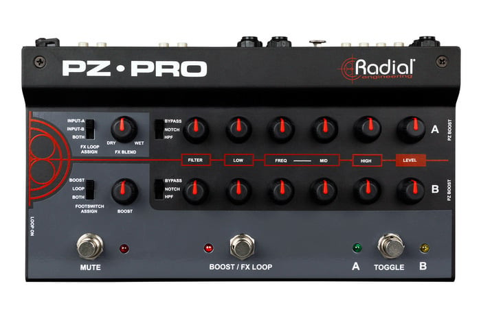 Radial Engineering PZ Pro 2-Channel Acoustic Instrument Pre Amp With Dual EQ