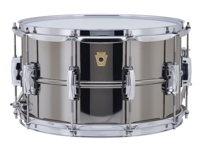Ludwig LB408 Black Beauty Snare Drum 8X14 Smooth Shell
