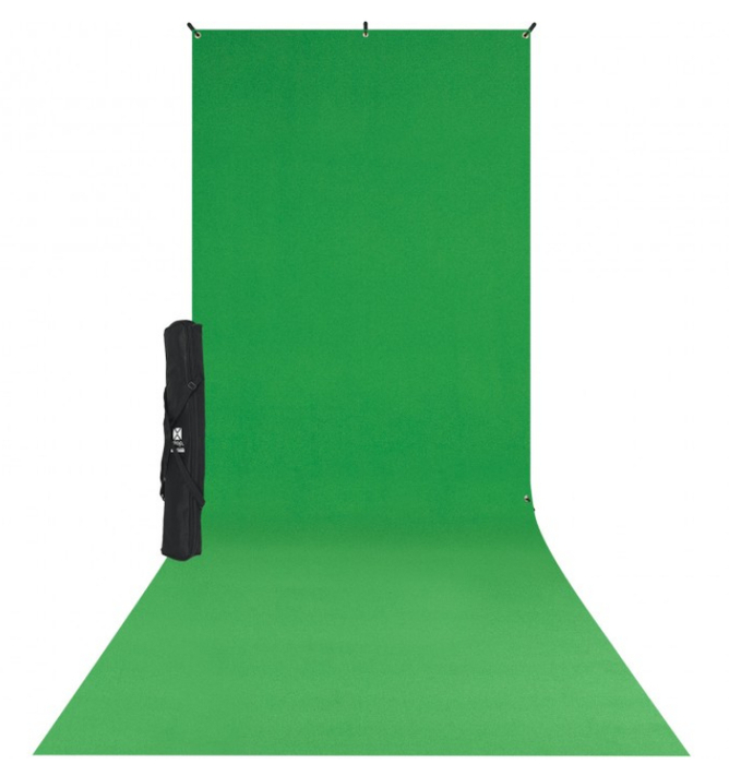 Westcott 579SK X-Drop Wrinkle-Resistant Backdrop, Chroma-Key Green Sweep