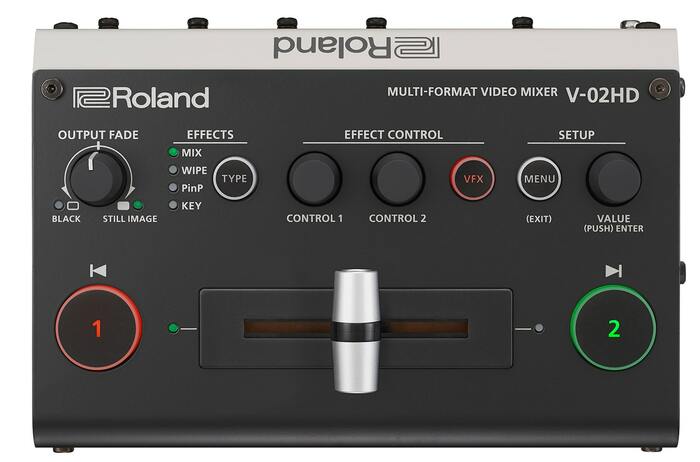 Roland Professional A/V V-02HD STR Multi-Format Video Mixer With UVC-01 HDMI To USB 3.0 Encoder