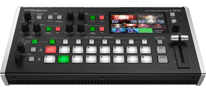 Roland Professional A/V V-8HD STR 8-Channel HD Switcher With UVC-01 HDMI To USB 3.0 Encoder