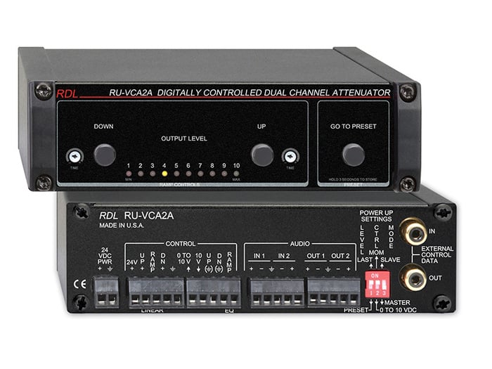 RDL RU-VCA2A Digitally Controlled 2-Channel Audio Attenuator