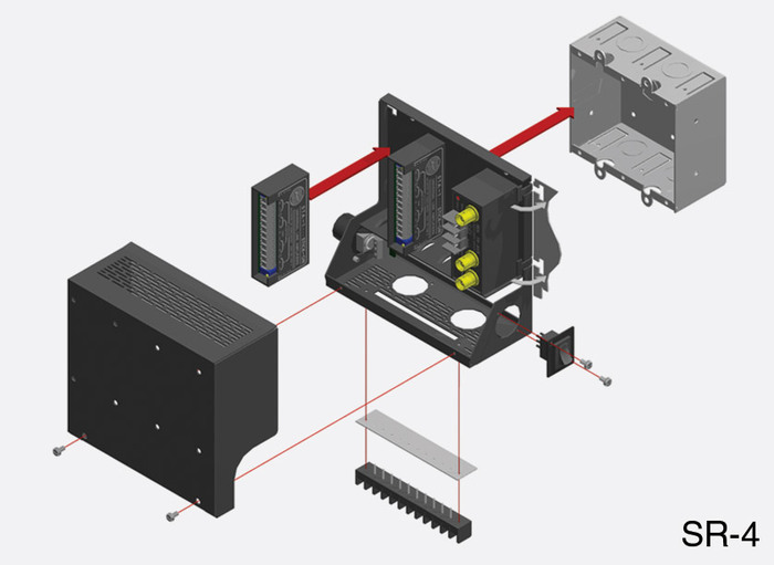 RDL SR4 STICK-ON Series Mounting Rack