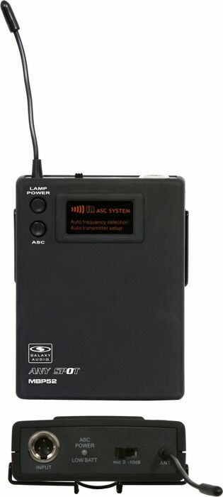 Galaxy Audio ECMR/52 ECM UHF Wireless Bodypack And Receiver System, No Mic