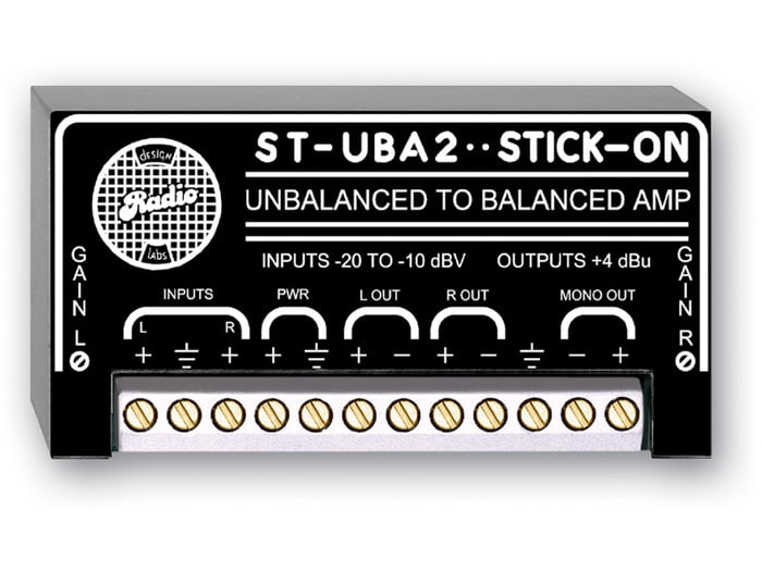RDL STUBA2 2-Channel Unbalanced To Balanced Amplifier