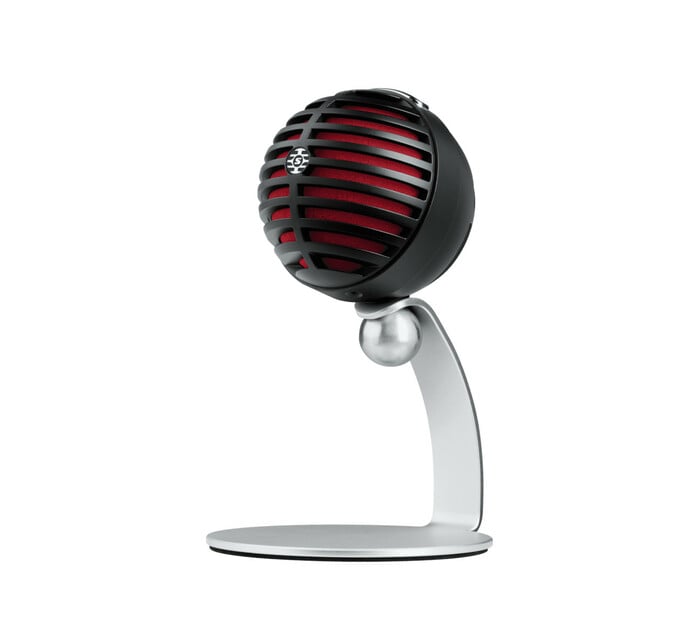 Shure MV5-B-DIG Digital Condenser Microphone, Black W/Red Foam