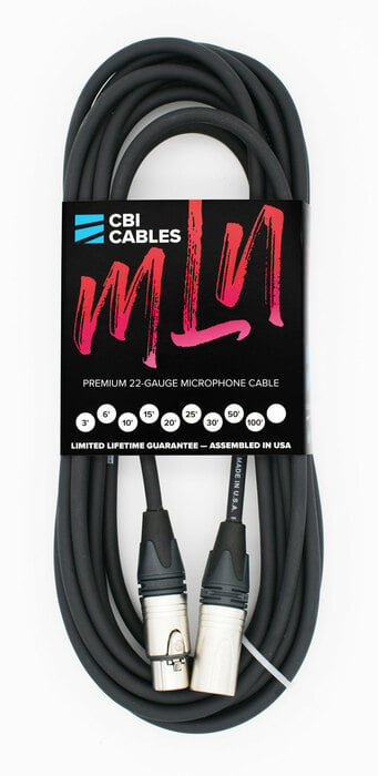 Caldwell Bennett MLN-6 6' XLRF To XLRM Microphone Cable