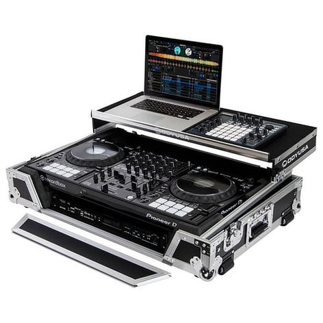 Odyssey FZGSDDJ1000W1 DDJ-1000 / DDJ-1000SRT Flight Case, 1U Rack, Glide Platform