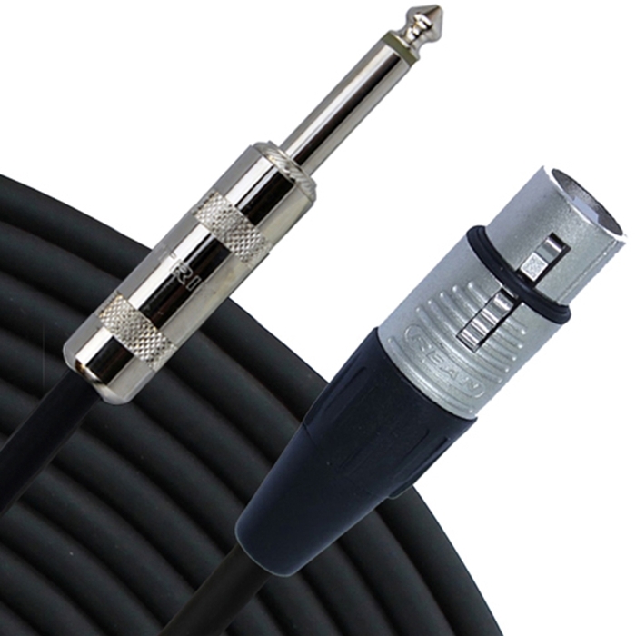 Rapco RHZV-20 Audio Cable ¼” Mono Plug XLR Jack 20 FT