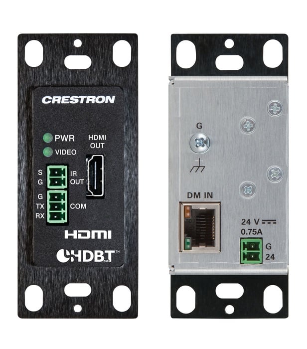 Crestron DM-RMC-4K-100-C-1GBT Wall Plate 4K DigitalMedia 8G+® Receiver & Room Controller 1