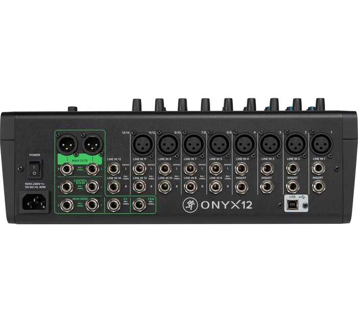 Mackie ONYX12 12-Channel Premium Analog Mixer With Multi-Track USB