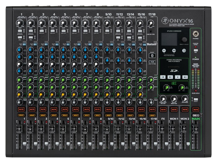 Mackie ONYX16 16-Channel Premium Analog Mixer With Multi-Track USB