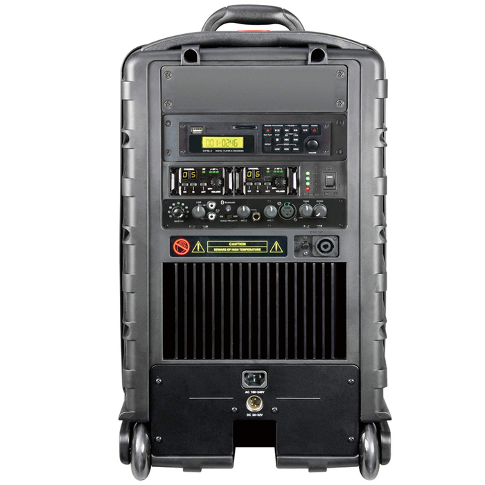 MIPRO MA-808BR2DPM3 267W Portable 2-Way Biamped PA System With 2 Wireless Receivers