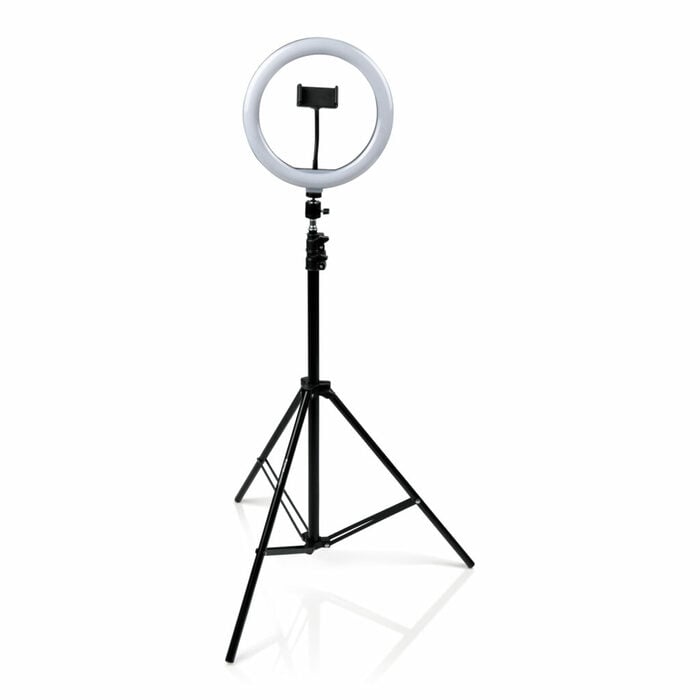 Gator GFW-RINGLIGHTTRIPD 10-Inch LED Ring Light Stand With Phone Holder & Tripod Base