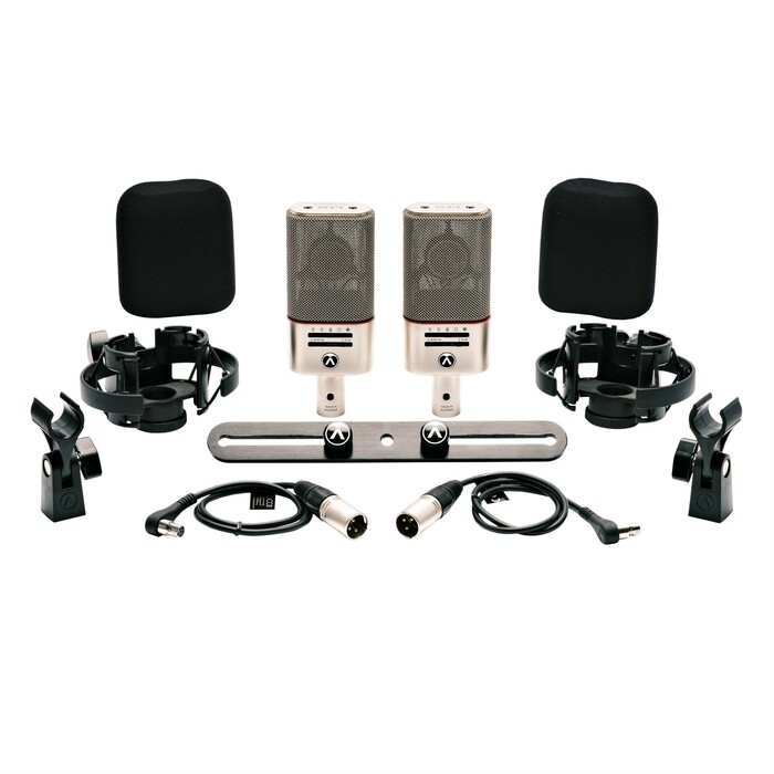 Austrian Audio OC818-DUAL-PLUS OC818 Pair W/Mounts, Mic Clips, Windshields, Mount Bar, Case