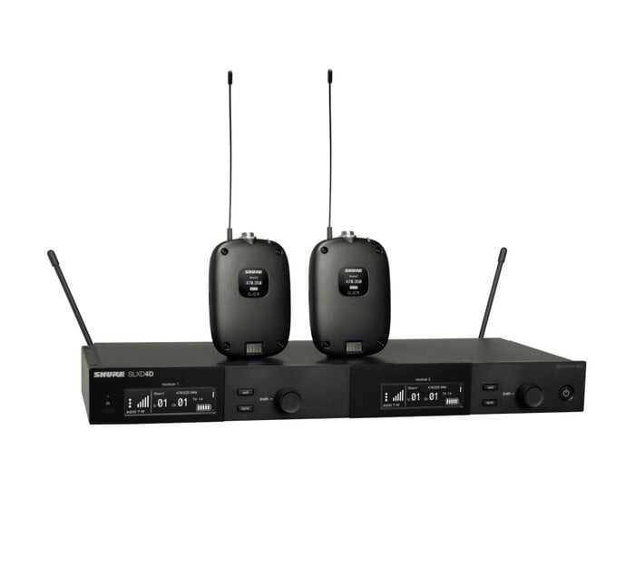 Shure SLXD14D/TH53C-K Wireless System With Two Bodypack Transmitters And Headworn Mic, Cocoa