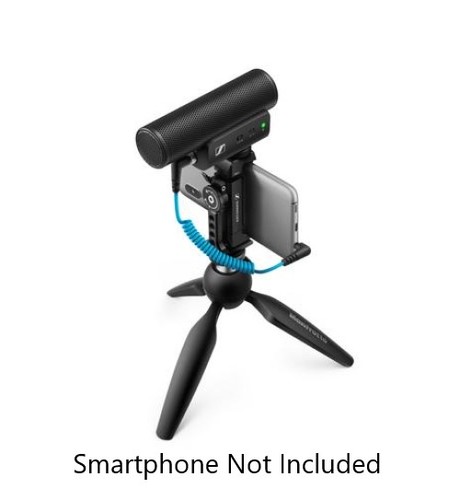 Sennheiser MKE400-MOBILE-KIT MKE 400 Shotgun Mic With PIXI Tripod, Smartphone Clamp