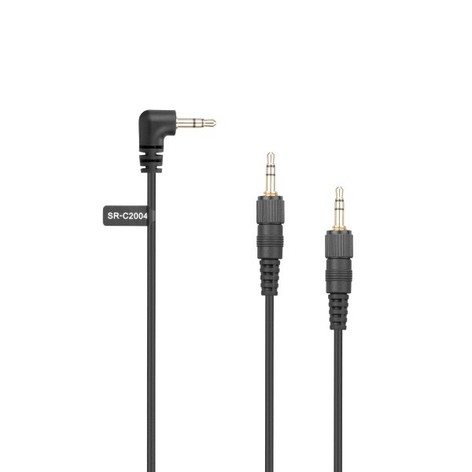 Saramonic SR-C2004 Dual Locking 3.5mm To Single Right-Angle 3.5mm Y Cable