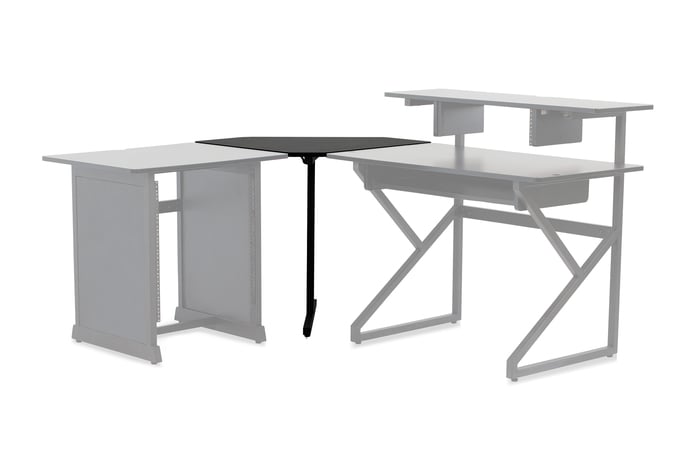 Gator GFW-DESK-CRNR Content Creator Furniture Series Corner Desk Section , Black
