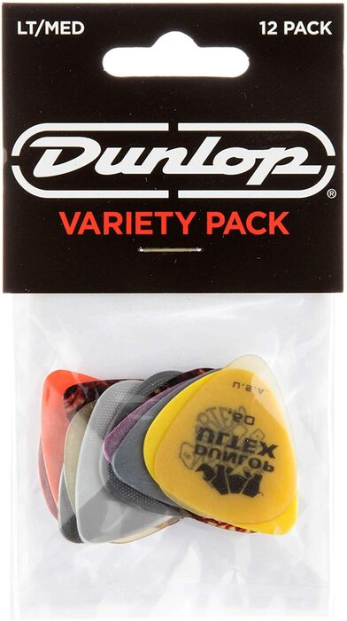 Dunlop PVP101 Variety Guitar Picks, Light/Medium, 12pk