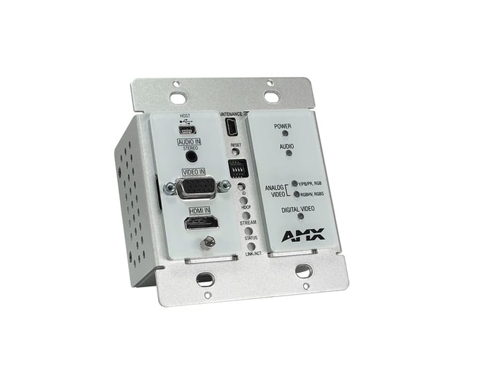 AMX NMX-ENC-N1115-WP SVSI Decor Style Wallplate Minimal Compression Video Over IP Encoder