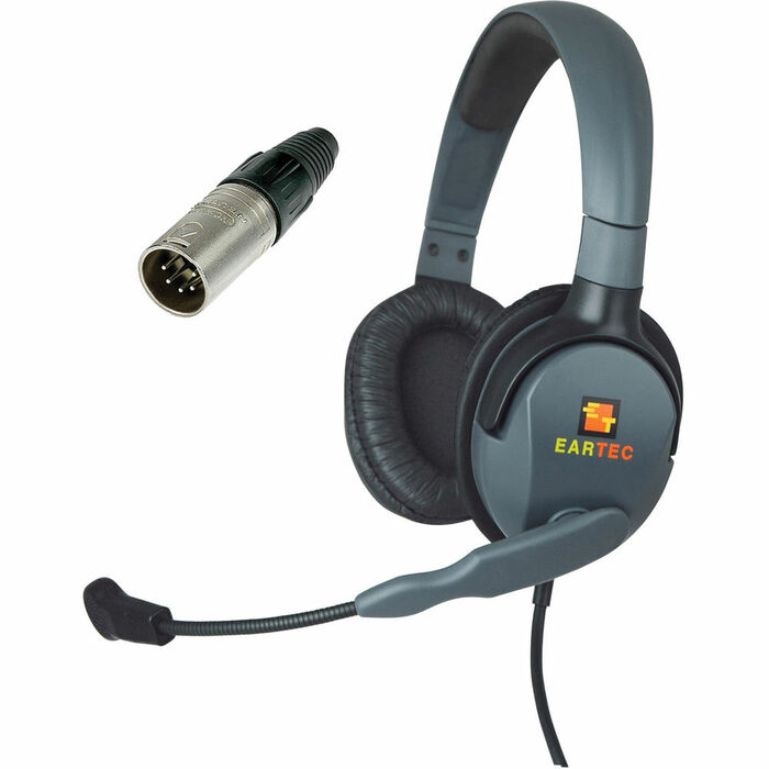 Eartec Co MXD5XLR/M MXD5XLRM Max 4G Double Headset With 5-Pin XLR Male Connector For Telex, ClearCom, RTS