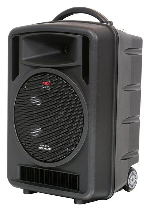 Galaxy Audio Traveler 10 TVHH-HS-U3BK 10" Portable PA System With Wireless Handheld And Headset Microphones