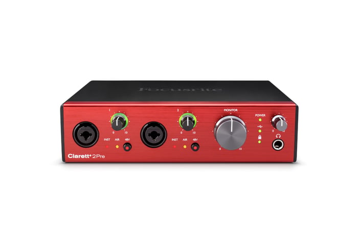 Focusrite Clarett+ 2Pre Pure-sounding 10-in / 4-out Audio Interface For The Recording Artist