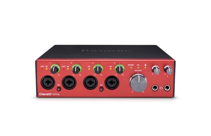 Focusrite Clarett+ 4Pre Versatile And Sonically True 18-in/8-out Audio Interface For The Complete Creator