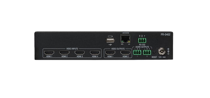 AMX PR-0402 Precis 4x2 4K60 HDMI Matrix Switcher