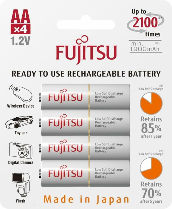 Ansmann HR-3UTCEX-AA-4PK Fujitsu AA Rechargeable Batteries 1312-0013-FJ