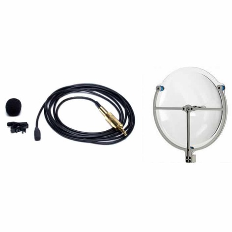 Klover KM-09-K-KEQ-WC Mik 09" Parabolic Collector With Custom Omnidirectional Lav Mic, Wind Cover