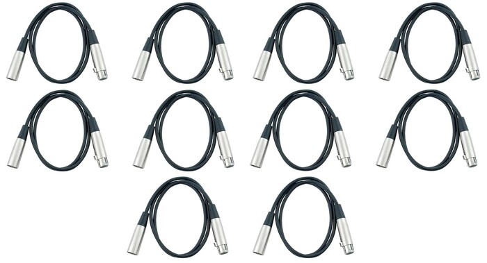 Cable Up DMX-XX525-TEN-K Cable, DMX 5pM-5pF 25ft 10-Pack