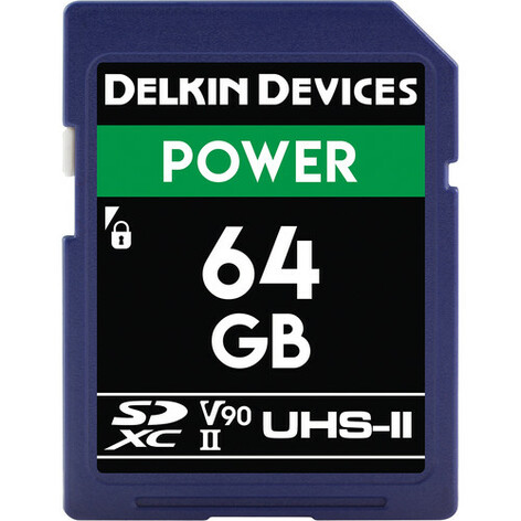 Delkin DELKIN-DDSDG200064G POWER UHS-II (U3/V90) SD Memory Card (64GB)