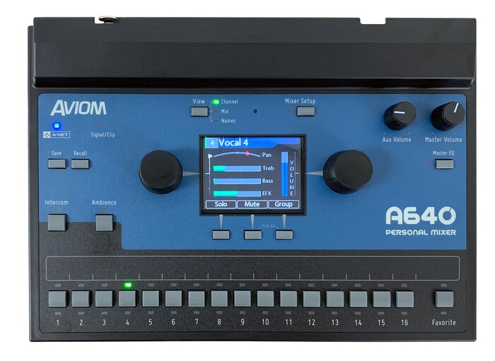 Aviom A640-MEE Personal Monitor Mixer, W/ M6 Pro Earbuds