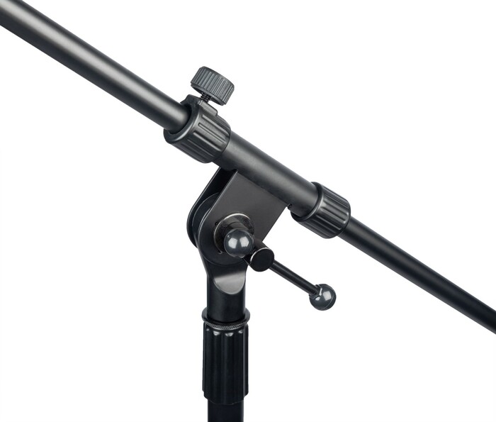 Vu MST100-30B-CW6-K Mic Stand, Single Point Adjustable Boom With 6lb Counterweight