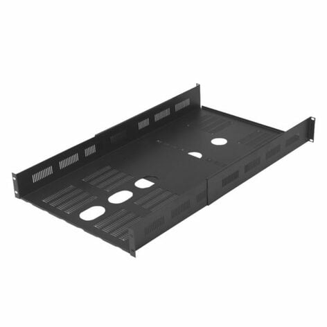 Lowell VDS-2-2032 Rack Shelf-2U, Adjustable Depth From 20in-32in, Black