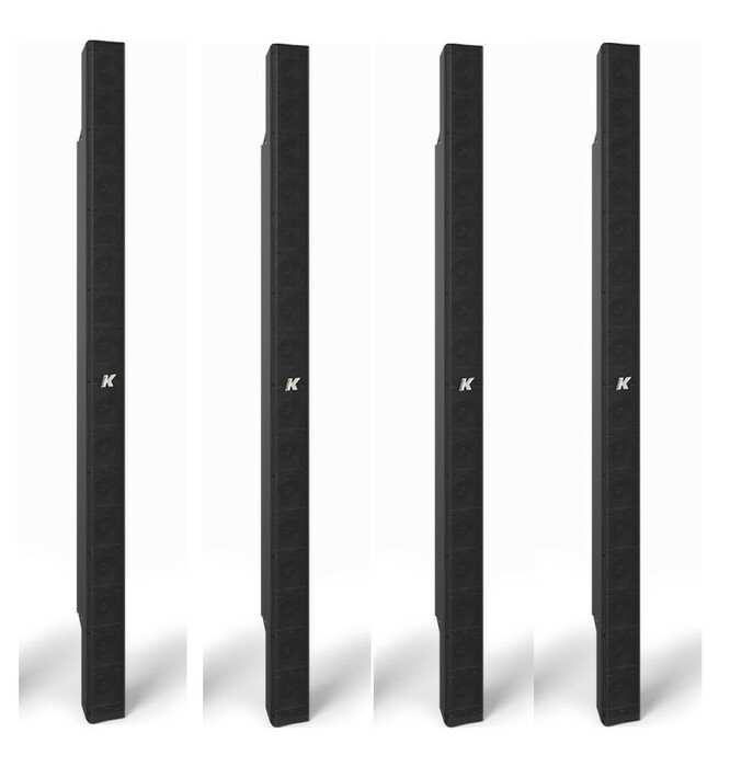 K-Array KR202-II Pinnacle KR202 II, Powered Stereo System Composed Of 1 KS2I + 1 KS2PI + 4 KK102I + Mounting Hardware