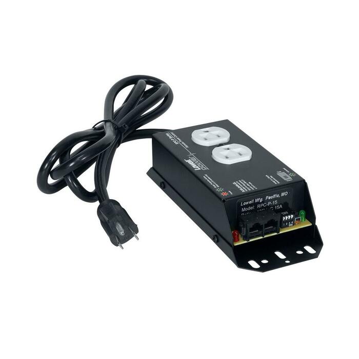 Lowell RPC-P15 Pass-through Remote Power Control-15A, 5-15R Duplex Outlet, Cord