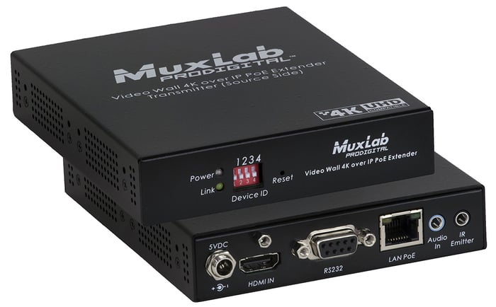 MuxLab 500759-TX Video Wall 4k HDMI Over IP PoE Transmitter