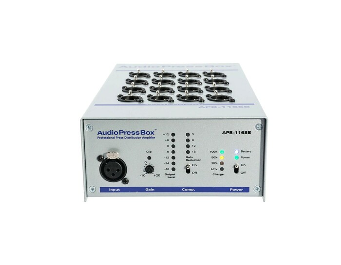 Audio Press Box APB-116-SB Active APB, 1 LINE In, 16 LINE/MIC Out, Builtin Battery