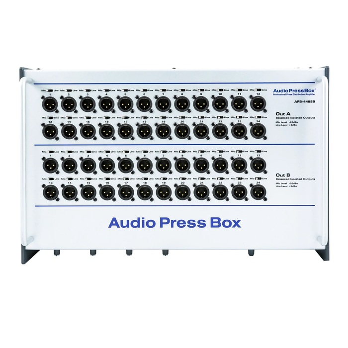 Audio Press Box APB-448-SB Active APB, 4 MIC/LINE In, 48 LINE/MIC Out, Builtin Battery
