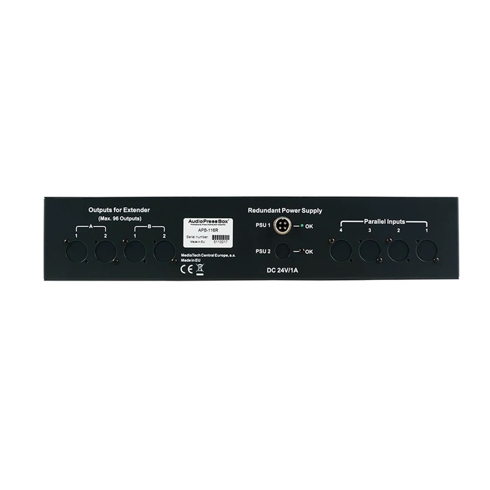 Audio Press Box APB-116-R Active, RACK, APB, 1 MIC/LINE In, 16 LINE/MIC Out