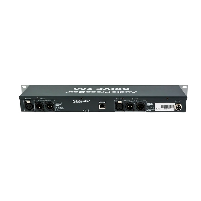 Audio Press Box APB-D200-R-D Drive Unit, 2Ch Dante/LINE In, 4 Buff. Out For 12 APB Exp.