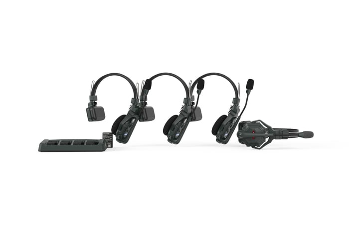 Hollyland Solidcom C1-4S Full Duplex Wireless Intercom System With 4 Headsets