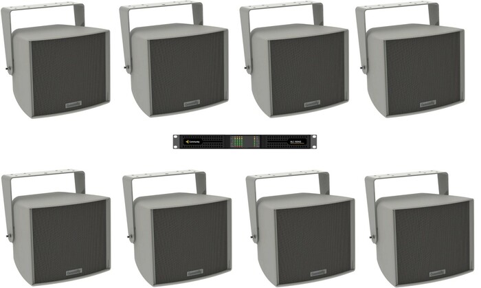 Biamp BASKETBALL-COURT-K Basketball Court Audio System Bundle