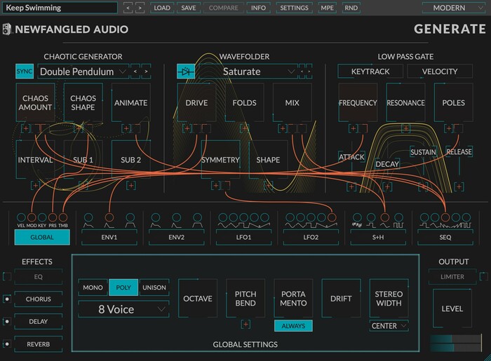 Newfangled Audio Generate Polysynth With Eight Oscillators [Virtual]