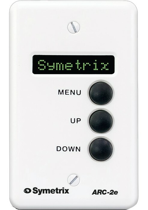 Symetrix ARC-2E-WH ARC Remote With 3 Buttons, 8-character Display, Single Gang