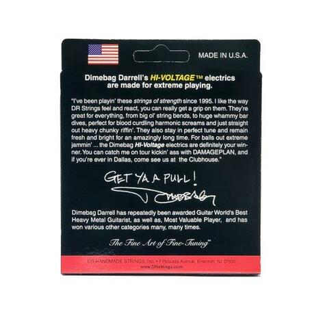 DR Strings DBG-11 Dimebag Darrell Nickel Plated Electric Guitar Strings, Heavy 11-50