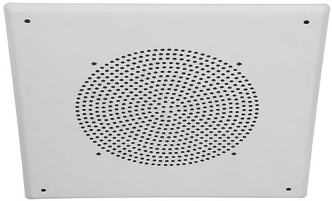 Quam BS8W 8" Square Screw-Mount Ceiling Speaker Baffle, White Powder Finish